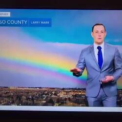 My rainbow photo is famous 😄 — Colorado Springs, CO.