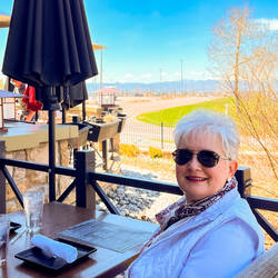 Waiting for Sonia & Boris to join us for lunch on a beautiful spring day — Lone Tree, CO.