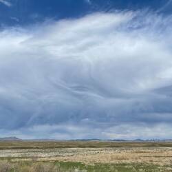 I just love the look of these clouds ... I-84, Idaho.