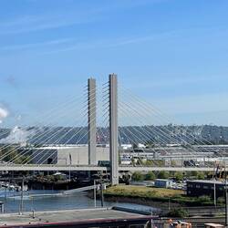 The 21st Street Bridge ... en route to the Port of Tacoma, Washington.