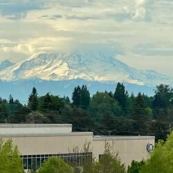 Mount Rainier from our hotel room @ SeaTac — Washington.