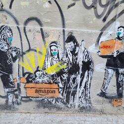 Is this the future? Jesus Christ is delivered by AMAZON to Maria and Joseph