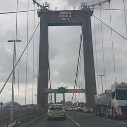 Crossing Truro bridge into Cornwall
