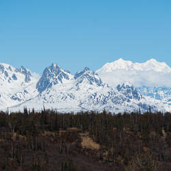 Jagged peaks indicate that the mountains of the Alaska Range are young ... geologically speaking.