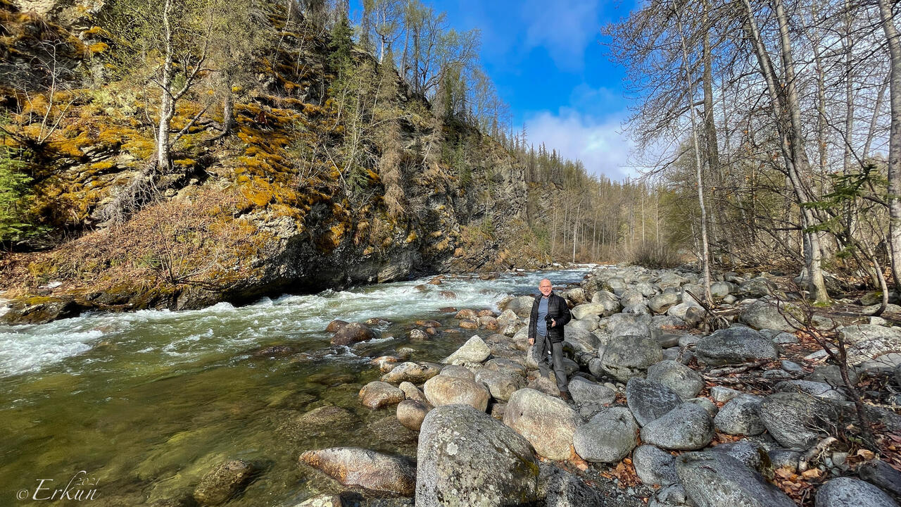 Deniz playing along the Little Susitna River ... Palmer, AK.