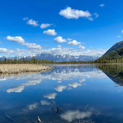 Spectacular ... with reflections on the Knik River ... Eklutna Tailrace — Palmer, AK.
