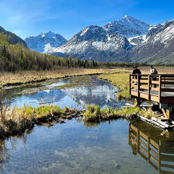 Salmon viewing platform ... Rodak Trail — Eagle River Nature Center, AK.
