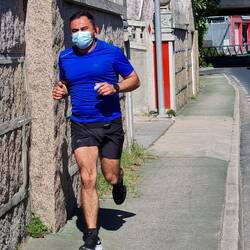 Jogger with mask