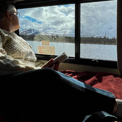 A little reading time with a view ... Joe Lake, Denali Hwy, AK.