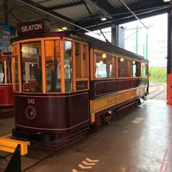 Electric tram at Seaton