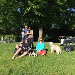 Unterwegs im Nordend mit Pause im Park