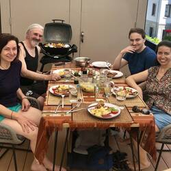 Und weiter ging's zum Familientreffen auf der tollen Terrasse.