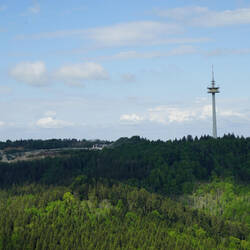 Aussicht auf den Plettenberg mit Sendemast