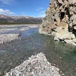 Where two channels of the Teklanika River merge — Denali NP, AK.