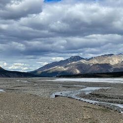 Nice light on the mountains at the Toklat Rest Area — Park Road ... Denali NP, AK.
