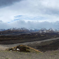 Polychrome Overlook on an overcast day — Park Road ... Denali NP, AK.