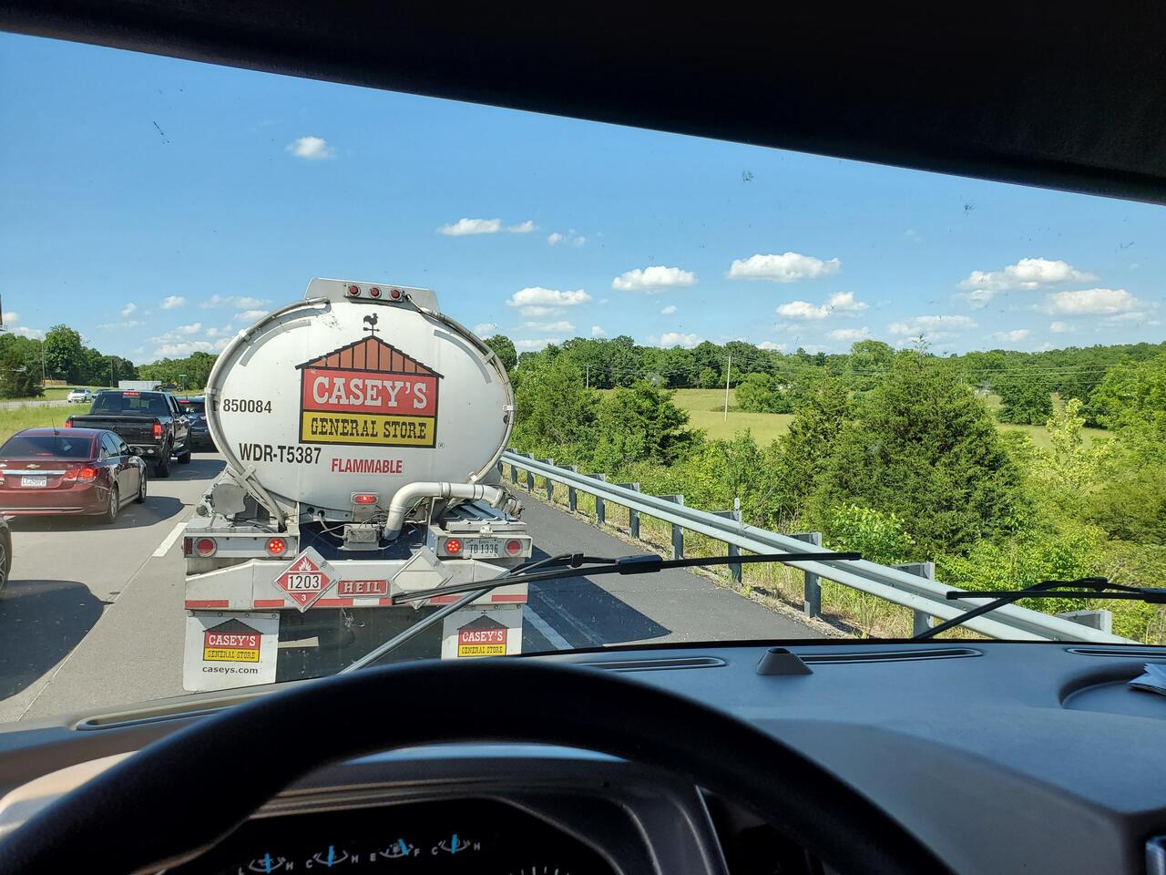 Stuck in traffic
