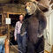 Mui making friends with a grizzly — Circle District Museum in Central, AK.