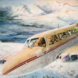 "In Flight Meals" (S. Jamieson) — Morris Thompson Cultural & Visitor Ctr in Fairbanks, AK.