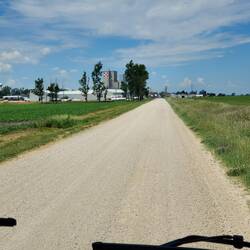My oooops turn. Dirt and gravel, although many roads are in the Midwest