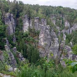 Erster Fotostopp links vor der Bastei