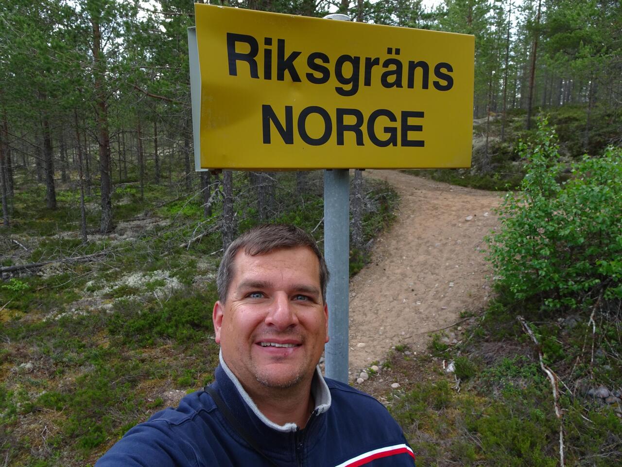 Grüne Grenze im Gebirge zwischen Schweden und Norwegen