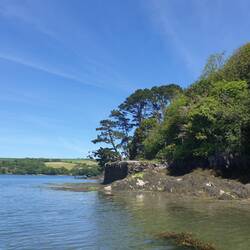 Remains of defences protecting the wsters