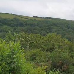 View from the top by monument for Sir Arthur Thomas Quiller-Couch a Cornish writer, remembered mainly for the 