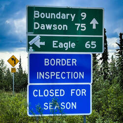 Not all custom stations on the border with Canada are open this year — Jack Wade Junction.