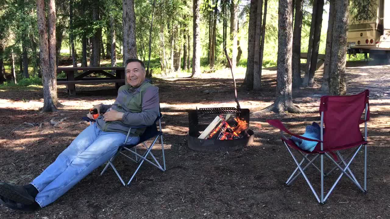 Enjoying R&R @ the Westfork BLM campground — Taylor Highway, AK.