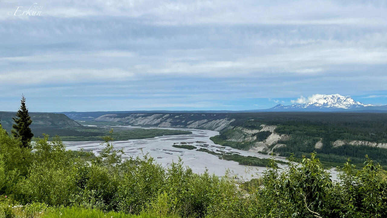 Our first glimpse of the Copper River — Edgerton Highway, AK.