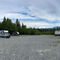 We're all parked on one side because the sites across from us are reserved — Wrangell View Cg.