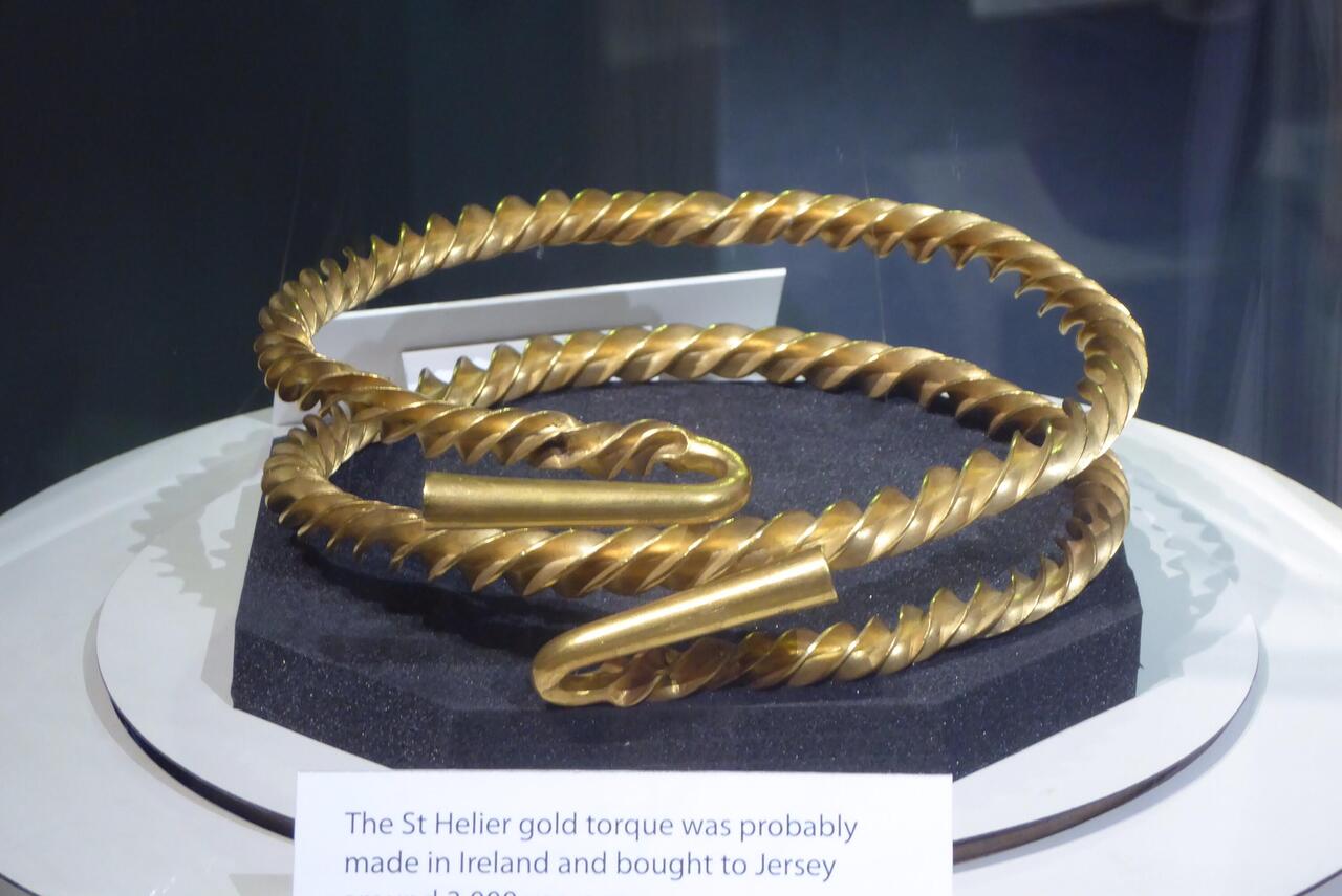 Solid gold torque in the museum