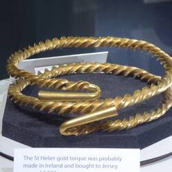 Solid gold torque in the museum