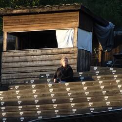 ... mit aktuell eine Zuschauerin.