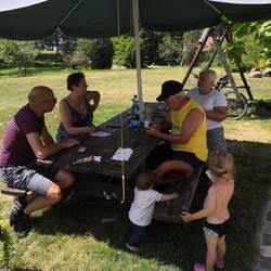 Verabschiedung auf Campingplatz