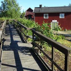 In oberen Stock war das Seilbahncafé, unten das Museum.