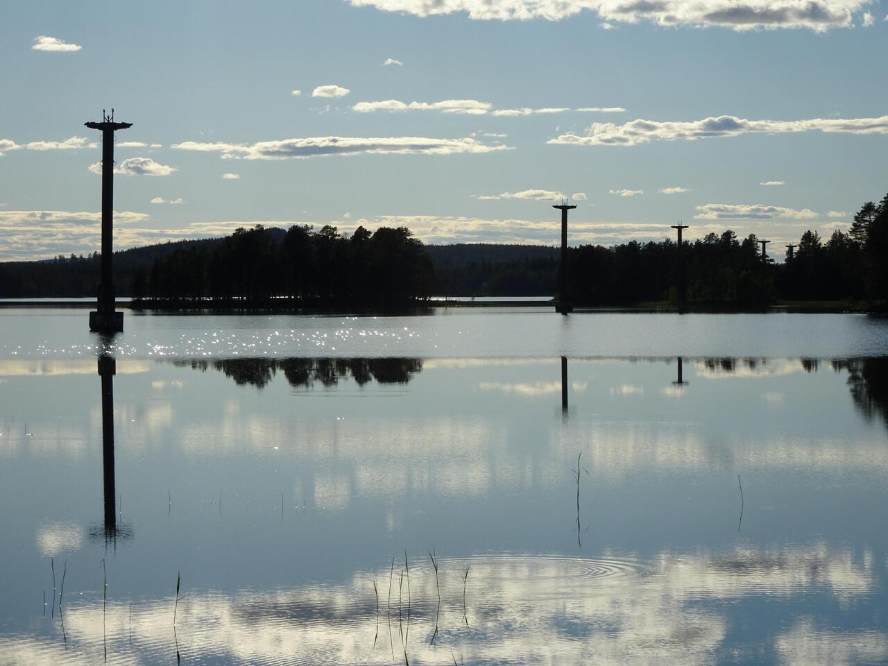 Hier verlief die Seilbahn über den See ...