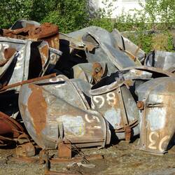 In diesen Förderkörben wurde ursprünglich das gewonnene Gold mir der Seilbahn transportiert.