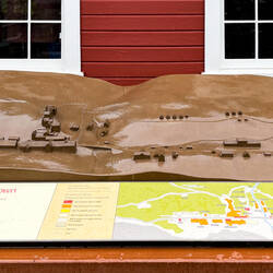 3-D diagram of the mill town of Kennecott at the NPS Station — Kennecott, AK.