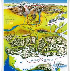Our route was the one that dips the furthest south — WRST Flightseeing, AK.