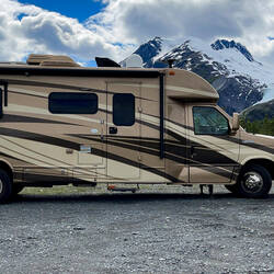Boondock with a view of Worthington Glacier — Richardson Hwy, AK.