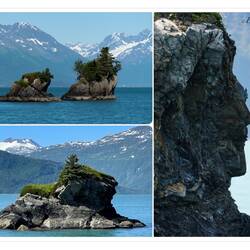"Rock in the Face" ... the protector of Valdez — Meares Glacier Cruise, AK.