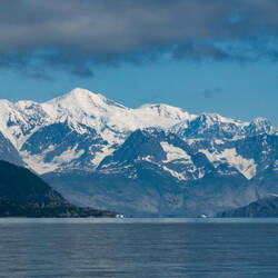 Entrance to Columbia Bay — Meares Glacier Cruise, AK.