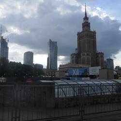 235m hohe Kulturpalast, ein sowjetisches Geschenk an das polnische "Brudervolk"