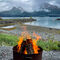 Nice of the soggy weather to give us a break to build a campfire — Valdez, AK.