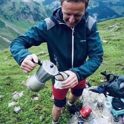 Stephan unser Barista auf dem Berg ☕️