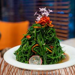 没见过这么高端的拌沙葱