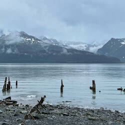 Resurrection Bay on a foggy day — Seward, AK.