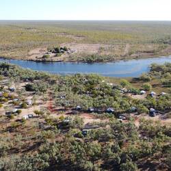 Aerial view of Leichardt Lagoon Campsite